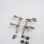 SET DE CLAVIJAS SENCILLAS DE METAL P/ CUATRO