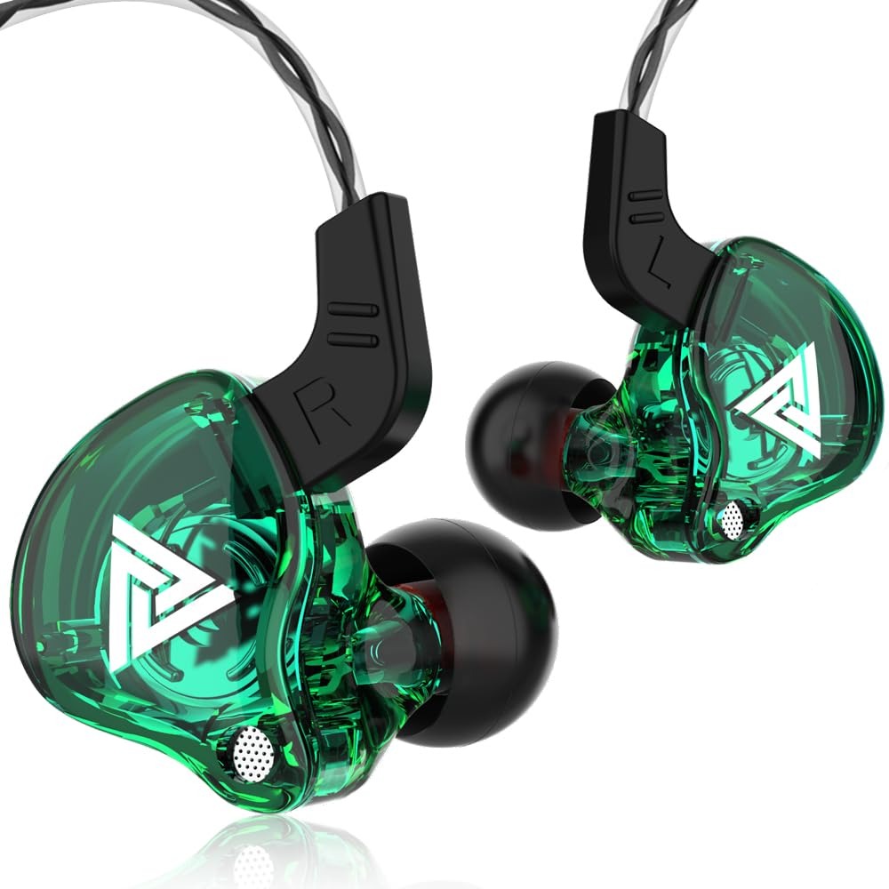 IN EARS QKZ AK6 CON MICROFONO VERDE