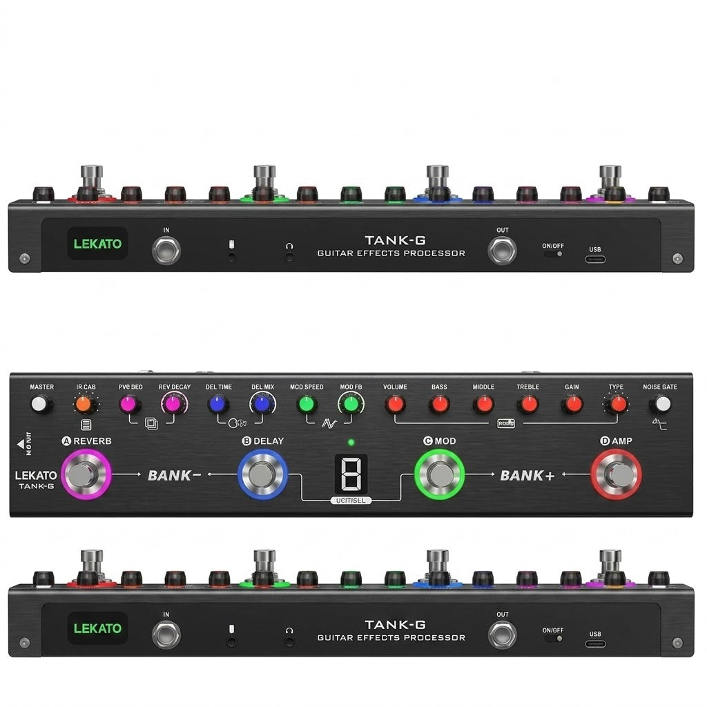 PEDALERA MULTIEFECTOS PARA GUITARRA TANK G LEKATO