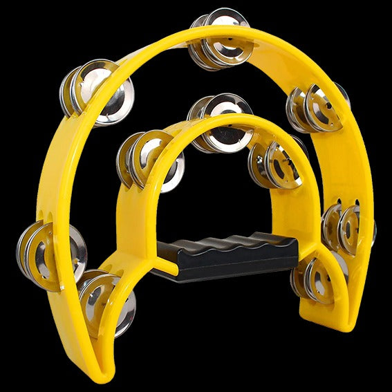 PANDERETA MEDIA LUNA DOBLE GSW AMARILLA